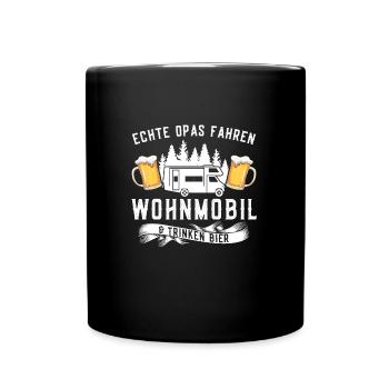 Campen Bier Camping & bier Bier Geschenk - Tasse einfarbig - Schwarz - Vorne