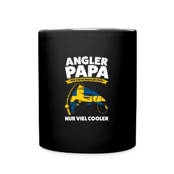 Schwedisch Angler Angeln Schweden Geschenk - Tasse einfarbig - Schwarz - Vorne