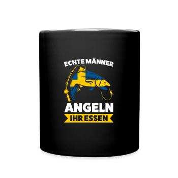 Schwedisch Angler Angeln Schweden Geschenk - Tasse einfarbig - Schwarz - Vorne