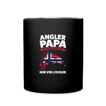 Angler Norwegisch Angeln Norwegen Geschenk - Tasse einfarbig - Schwarz - Vorne