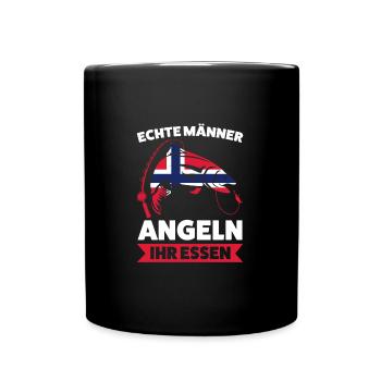 Schwedisch Angler Angeln Schweden Geschenk - Tasse einfarbig - Schwarz - Vorne