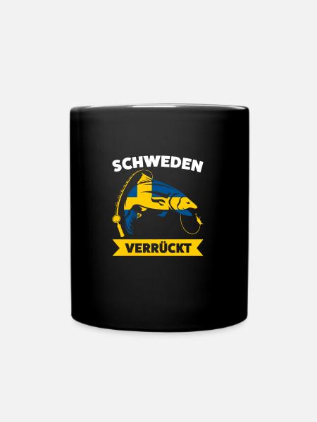 Schwedisch Angler Angeln Schweden Geschenk - Tasse einfarbig - Schwarz