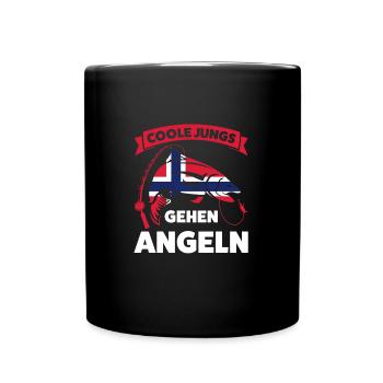 Angler Norwegisch Angeln Norwegen Geschenk - Tasse einfarbig - Schwarz - Vorne