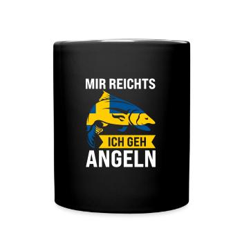 Schwedisch Angler Angeln Schweden Geschenk - Tasse einfarbig - Schwarz - Vorne