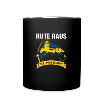 Schwedisch Angler Angeln Schweden Geschenk - Tasse einfarbig - Schwarz - Vorne