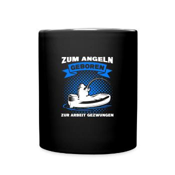Angeln Fisch Fischer Angler Angeln Geschenk - Tasse einfarbig - Schwarz - Vorne