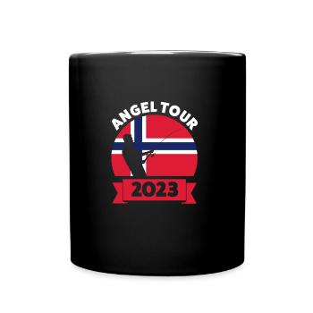 Angler Norwegisch Angeln Norwegen Geschenk - Tasse einfarbig - Schwarz - Vorne