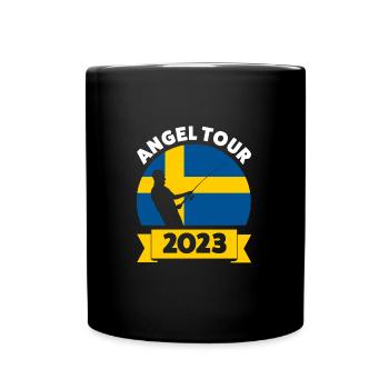 Schwedisch Angler Angeln Schweden Geschenk - Tasse einfarbig - Schwarz - Vorne