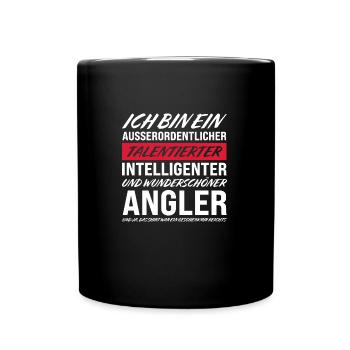 Angler Norwegisch Angeln Norwegen Geschenk - Tasse einfarbig - Schwarz - Vorne