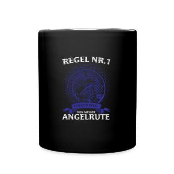 Angeln Fisch Fischer Angler Angeln Geschenk - Tasse einfarbig - Schwarz - Vorne