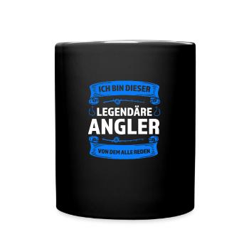 Angeln Fisch Fischer Angler Angeln Geschenk - Tasse einfarbig - Schwarz - Vorne
