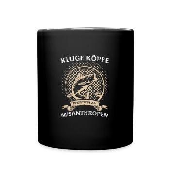 Angeln Fisch Fischer Angler Angeln Geschenk - Tasse einfarbig - Schwarz - Vorne