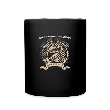 Angeln Fisch Fischer Angler Angeln Geschenk - Tasse einfarbig - Schwarz - Vorne