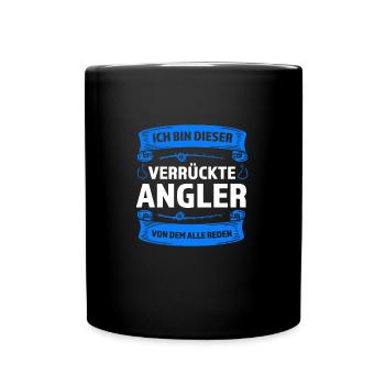 Angeln Fisch Fischer Angler Angeln Geschenk - Tasse einfarbig - Schwarz - Vorne