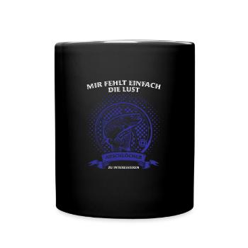Angeln Fisch Fischer Angler Angeln Geschenk - Tasse einfarbig - Schwarz - Vorne