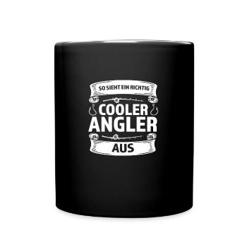Angeln Fisch Fischer Angler Angeln Geschenk - Tasse einfarbig - Schwarz - Vorne