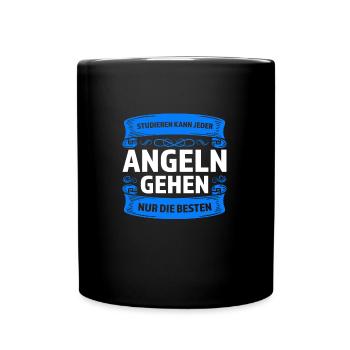 Angeln Fisch Fischer Angler Angeln Geschenk - Tasse einfarbig - Schwarz - Vorne