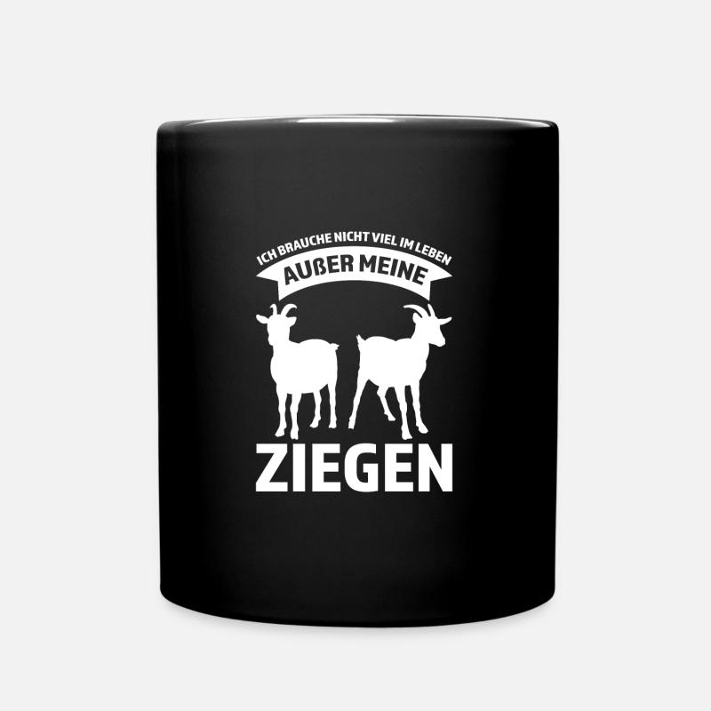 Ziege Ziegen Ziegenbesitzer Geschenk - Tasse einfarbig - Schwarz