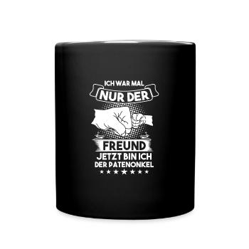 Patenonkel Pate Taufe Geschenk - Tasse einfarbig - Schwarz - Vorne