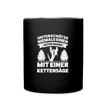 Baumkletterer Arborist Baumpflege Geschenk - Tasse einfarbig - Schwarz - Vorne