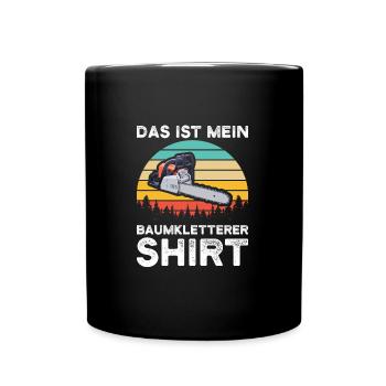Baumkletterer Arborist Baumklettern Geschenk - Tasse einfarbig - Schwarz - Vorne