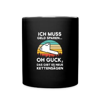 Baumkletterer Arborist Baumpfleger Geschenk - Tasse einfarbig - Schwarz - Vorne