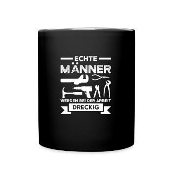 Dachdecker Beruf Dachdecken Geschenk - Tasse einfarbig - Schwarz - Vorne
