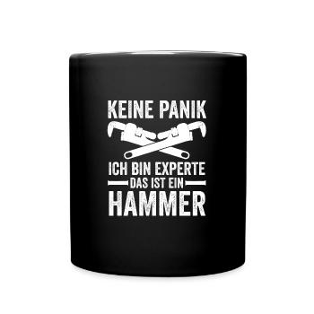 Klempner Beruf Installateur Geschenk - Tasse einfarbig - Schwarz - Vorne