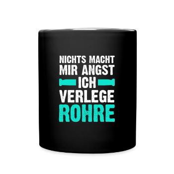 Klempner Beruf Installateur Geschenk - Tasse einfarbig - Schwarz - Vorne