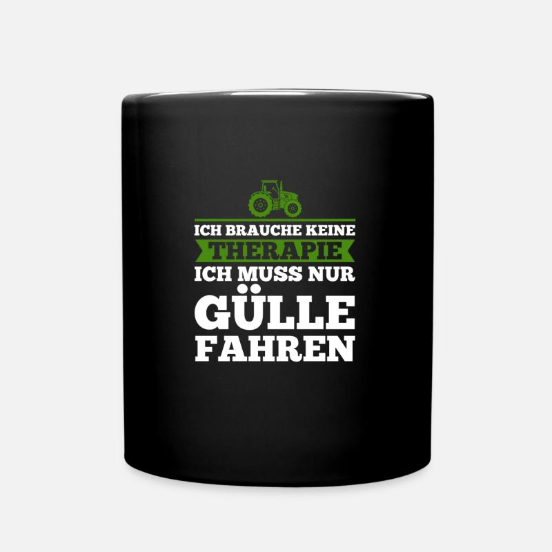 Güllefahrer Beruf Güllebaron Geschenk - Tasse einfarbig - Schwarz
