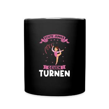 Turnen Mädchen Turnerin Geschenk - Tasse einfarbig - Schwarz - Vorne