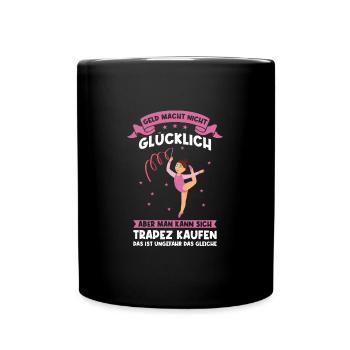 Turnen Mädchen Turnerin Geschenk - Tasse einfarbig - Schwarz - Vorne