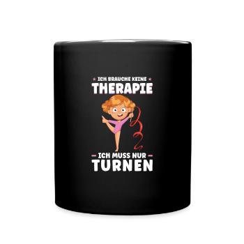 Turnen Mädchen Turnerin Geschenk - Tasse einfarbig - Schwarz - Vorne