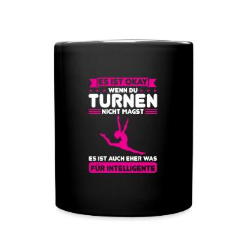 Turnen Mädchen Turnerin Geschenk - Tasse einfarbig - Schwarz - Vorne