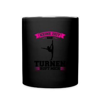Turnen Mädchen Gymnastik Geschenk - Tasse einfarbig - Schwarz - Vorne