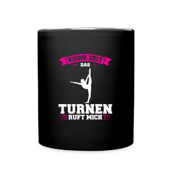 Turnen Mädchen Turnerin Geschenk - Tasse einfarbig - Schwarz - Vorne