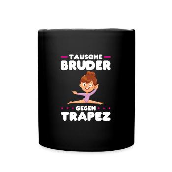 Turnen Mädchen Bodenturnen Geschenk - Tasse einfarbig - Schwarz - Vorne