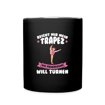 Turnen Mädchen Turnerin Geschenk - Tasse einfarbig - Schwarz - Vorne