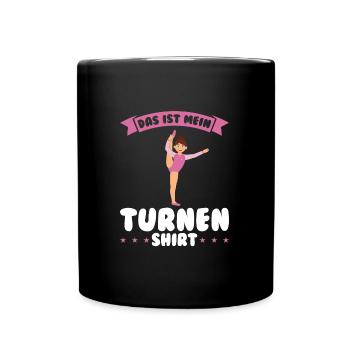 Turnen Mädchen Turnerinnen Geschenk - Tasse einfarbig - Schwarz - Vorne
