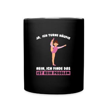 Turnen Mädchen Geräteturnen Geschenk - Tasse einfarbig - Schwarz - Vorne