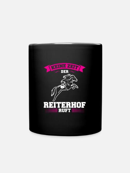 Reiten Mädchen Reiterin Geschenk - Tasse einfarbig - Schwarz