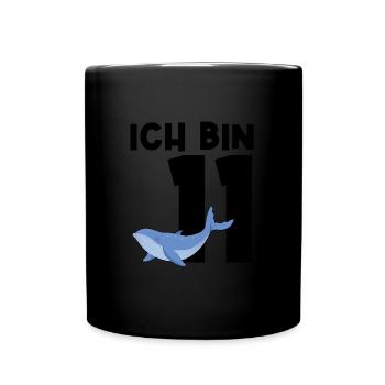 11. Geburtstag Wal 11 Jahre alt Geschenk - Tasse einfarbig - Schwarz - Vorne