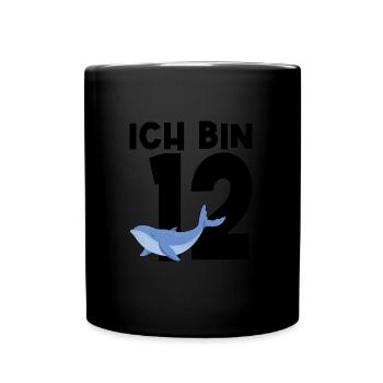 12. Geburtstag Wal 12 Jahre alt Geschenk - Tasse einfarbig - Schwarz - Vorne