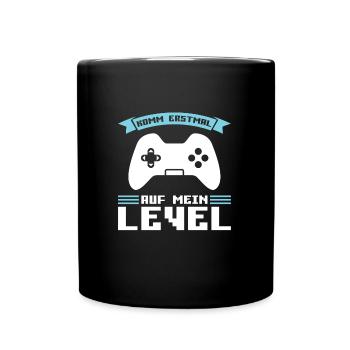 Gaming Zocken Gamer Geschenk - Tasse einfarbig - Schwarz - Vorne