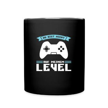 Gaming Zocken Konsole Geschenk - Tasse einfarbig - Schwarz - Vorne