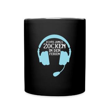 Gaming Zocken Konsole Geschenk - Tasse einfarbig - Schwarz - Vorne