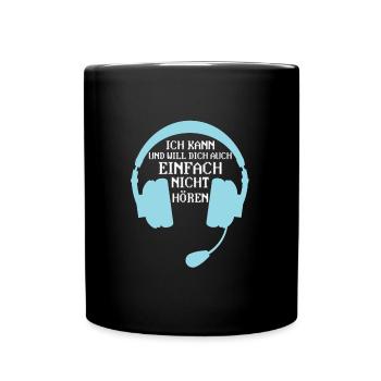 Gaming Zocken Videospiele Geschenk - Tasse einfarbig - Schwarz - Vorne