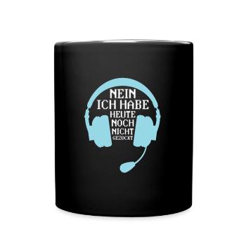Gaming Zocken Konsole Geschenk - Tasse einfarbig - Schwarz - Vorne