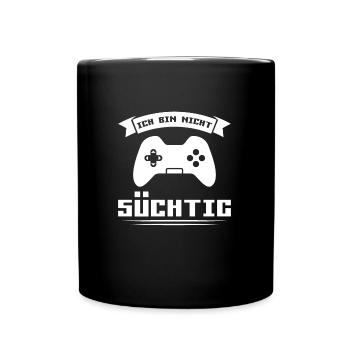 Gaming Zocken Zocker Geschenk - Tasse einfarbig - Schwarz - Vorne