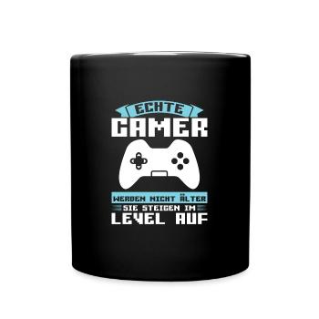 Gaming Zocken Computer Geschenk - Tasse einfarbig - Schwarz - Vorne